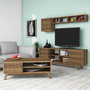 Hanah Home Inci - Conjunto de muebles de salón Nogal